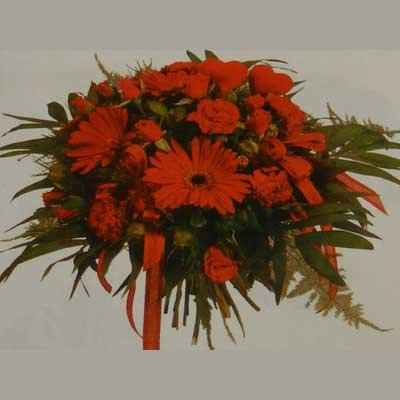 זר אדום 18 - פרחי אוריינטל
