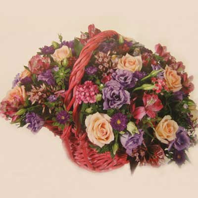 סידור בסלסלה מיוחדת - פרחי אוריינטל