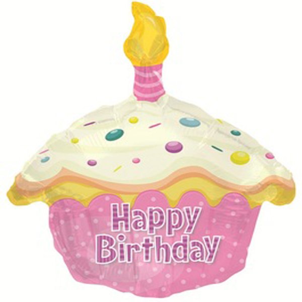 בלון מיילר עוגת יום הולדת - פרחי לב הגליל