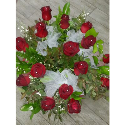 זר ורדים אדומים - דבי פרחים