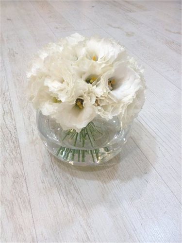 110. סידור פרחים - לבן - פרחי דליה