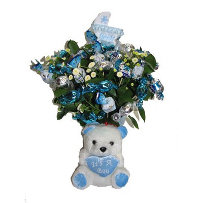 כחול להולדת הבן - תלתן פרחים