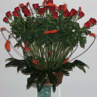 סלסלת ורדים - פרחים קוליברי
