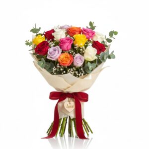 זר ורדים צבעוני | 211 - פרחי לב - כרמיאל