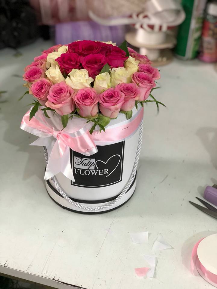 זר כלה ורוד - טוליפ