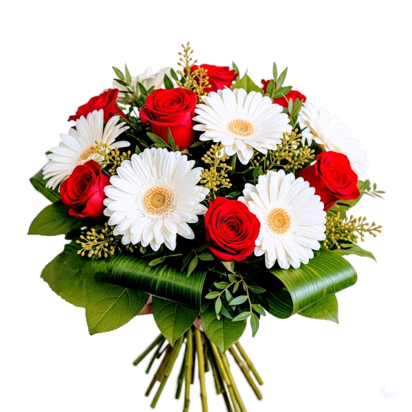 זר ורדים וגרברות | 213  - פרחי לב - כרמיאל